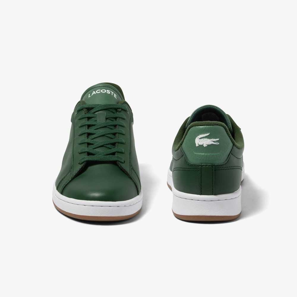 Lacoste Carnaby Pro Leather Gum Sole Sneakers Dk Grn/Gum | JOE-648320