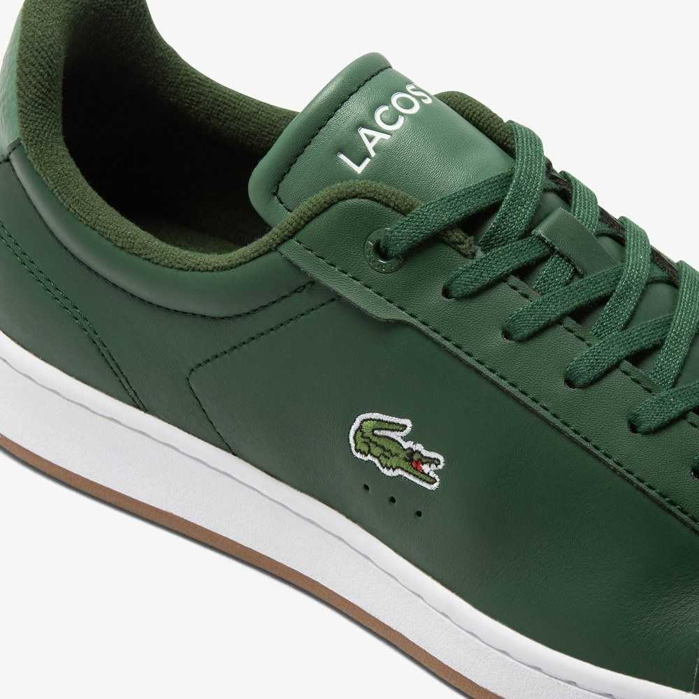 Lacoste Carnaby Pro Leather Gum Sole Sneakers Dk Grn/Gum | JOE-648320