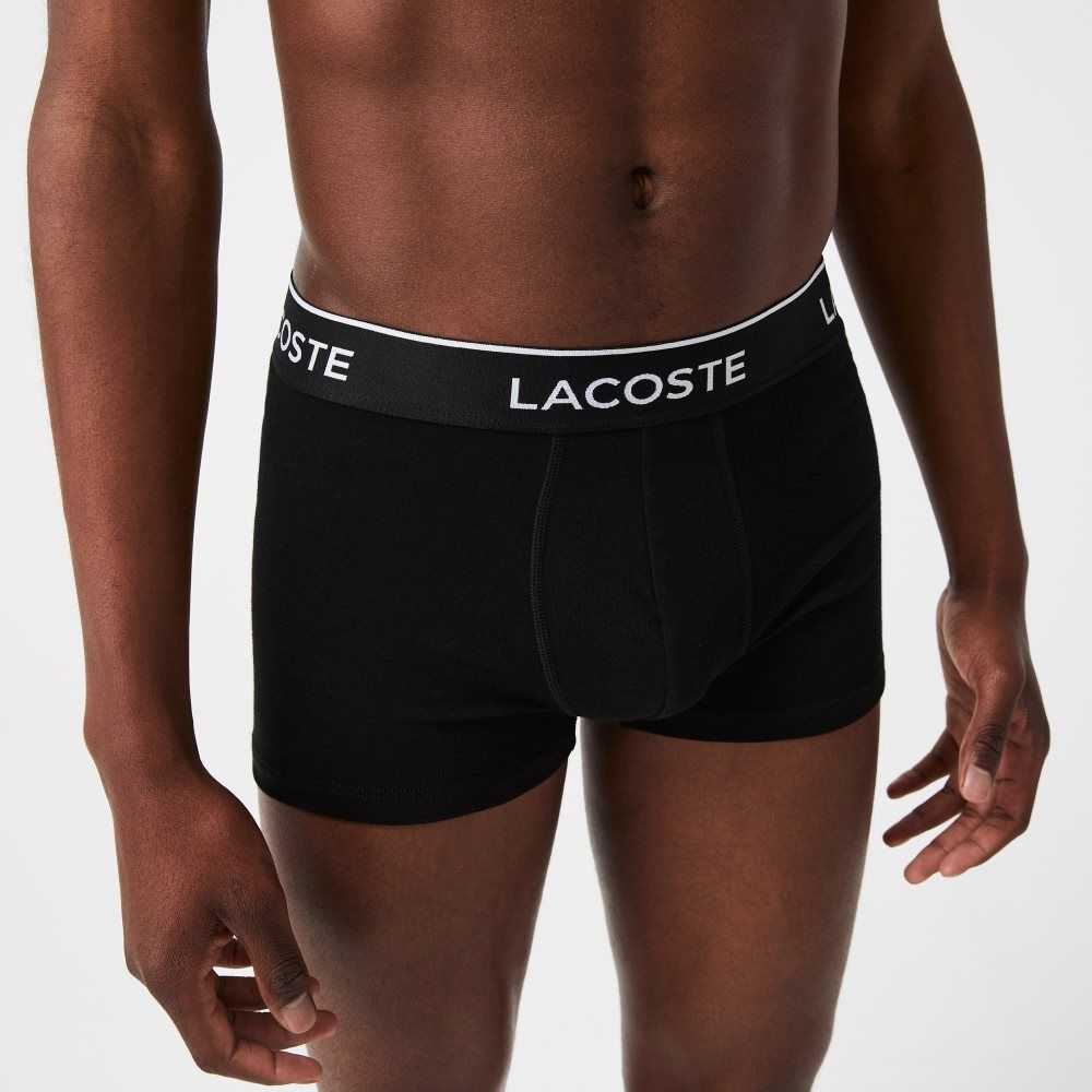 Lacoste Casual Boxer Brief 3-Pack Black | GLV-609324