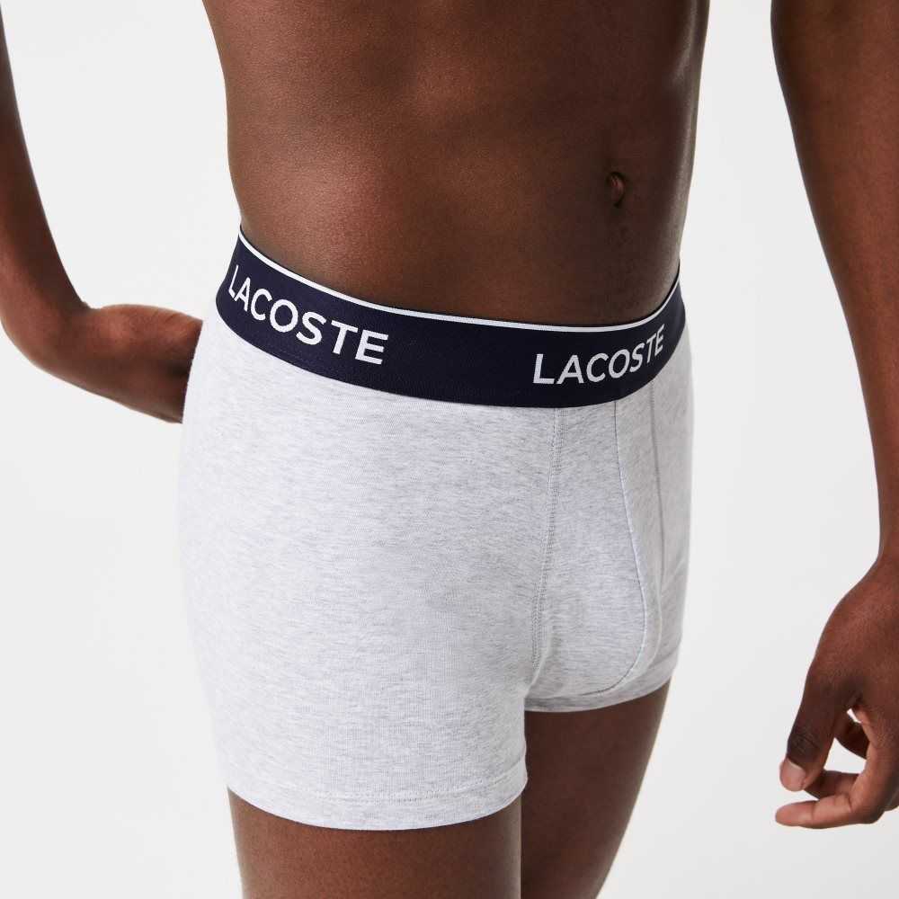 Lacoste Casual Boxer Brief 3-Pack Grey Chine | WTC-638041