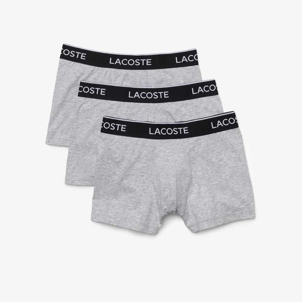 Lacoste Casual Boxer Brief 3-Pack Grey Chine | WTC-638041