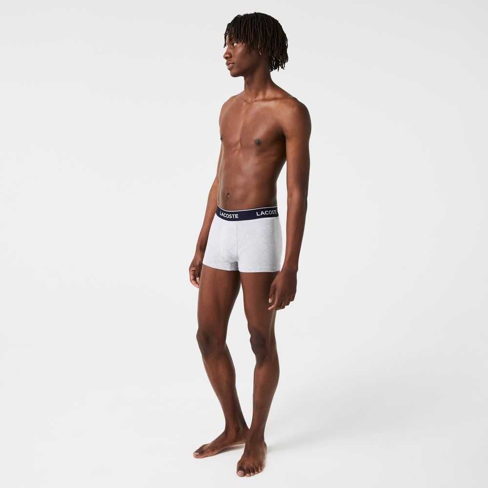 Lacoste Casual Boxer Brief 3-Pack Grey Chine | WTC-638041