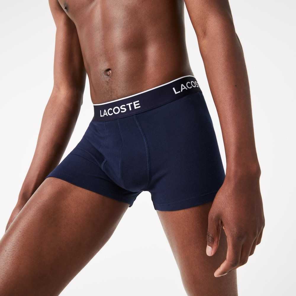 Lacoste Casual Boxer Brief 3-Pack Navy Blue / Red / Navy Blue | XTD-902734