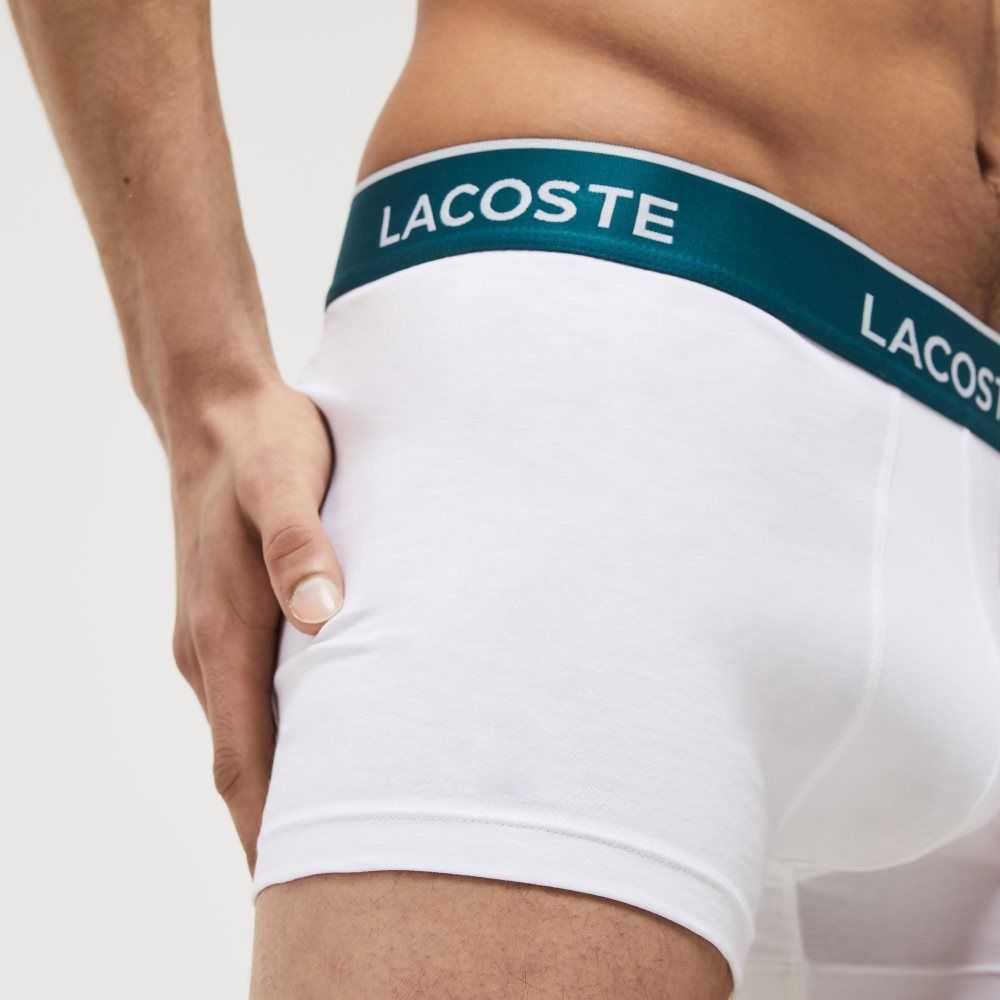 Lacoste Casual Boxer Brief 3-Pack White | NBK-052698