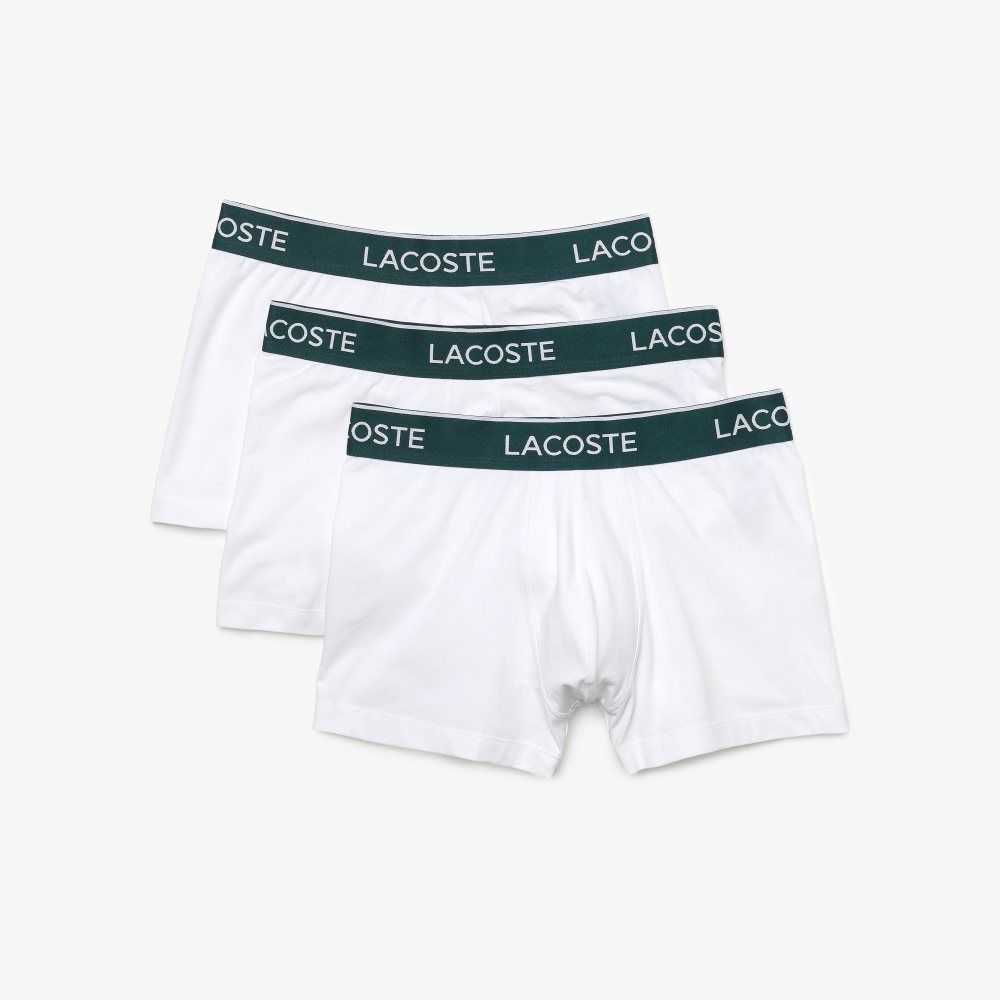 Lacoste Casual Boxer Brief 3-Pack White | NBK-052698