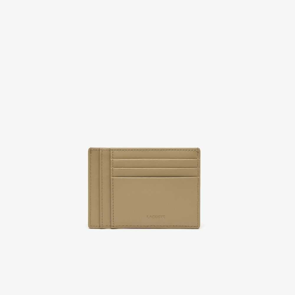 Lacoste Chantaco Calfskin Leather Card Holder Lion | OBC-704612