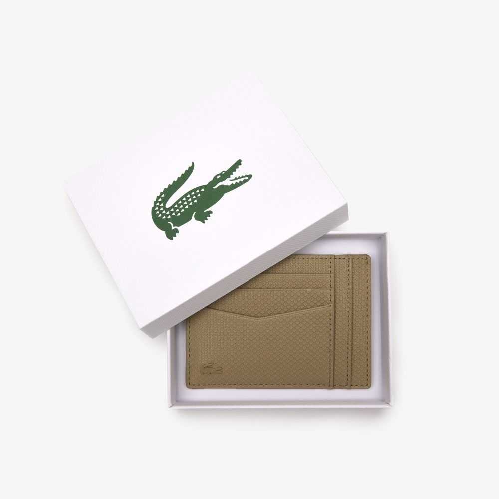 Lacoste Chantaco Calfskin Leather Card Holder Lion | OBC-704612