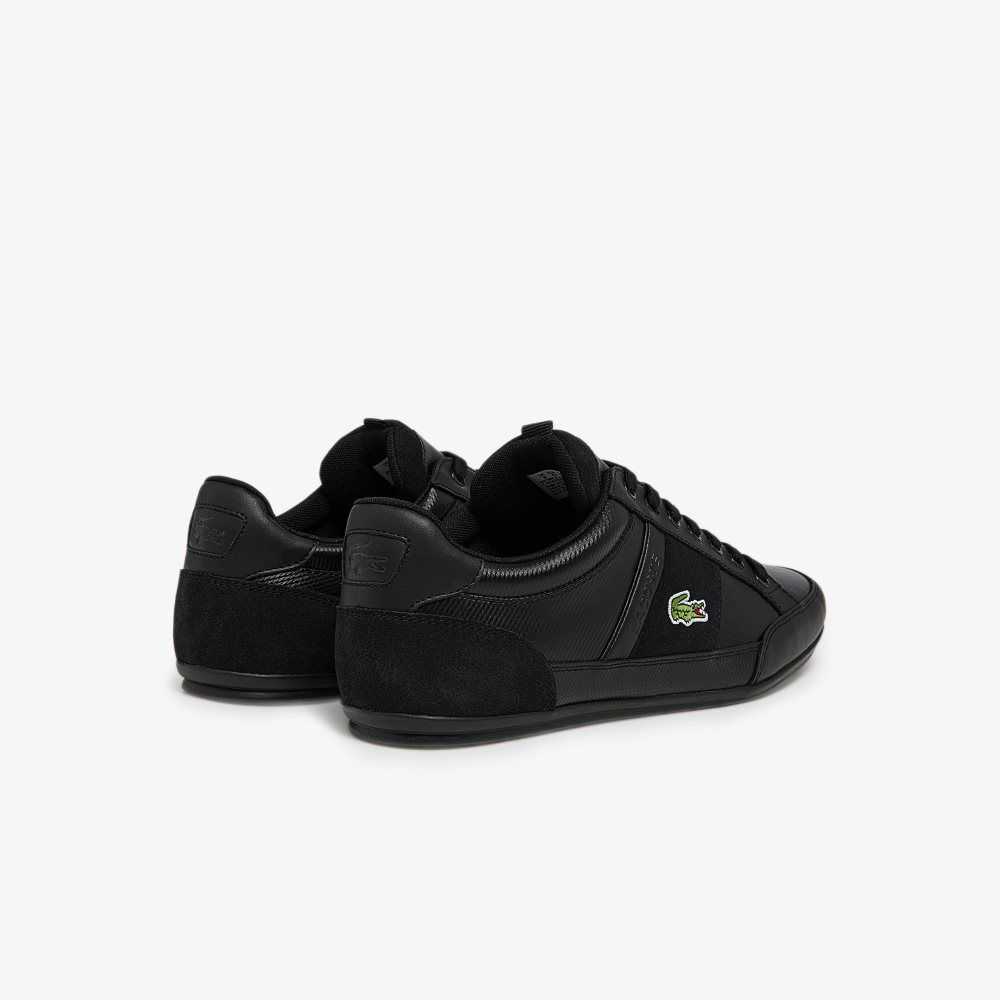 Lacoste Chaymon BL Leather Tonal Sneakers Blk/Blk | HBY-305248