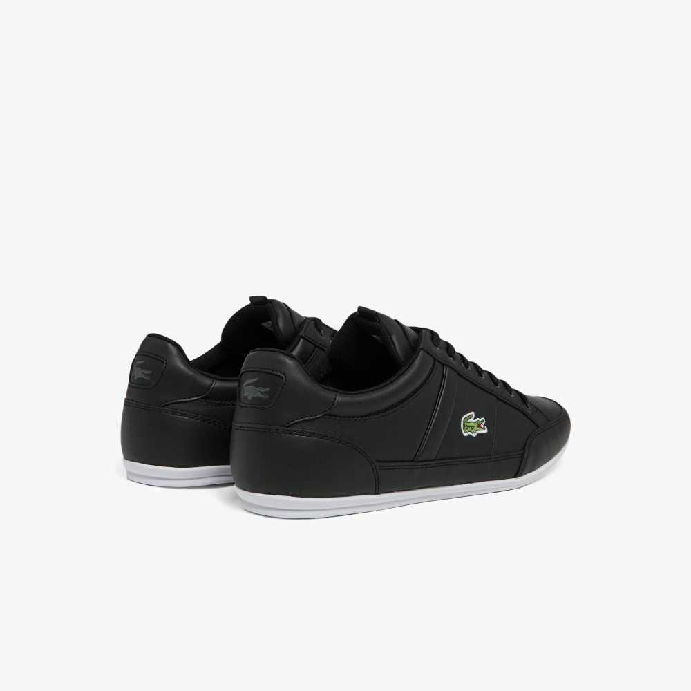 Lacoste Chaymon Leather Sneakers Black/White | LQF-012845