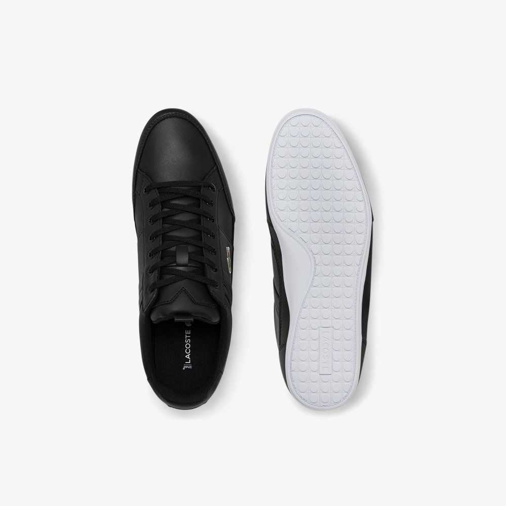 Lacoste Chaymon Leather Sneakers Black/White | LQF-012845