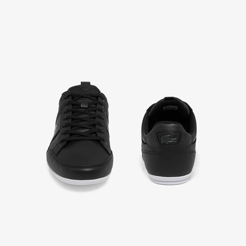 Lacoste Chaymon Leather Sneakers Black/White | LQF-012845