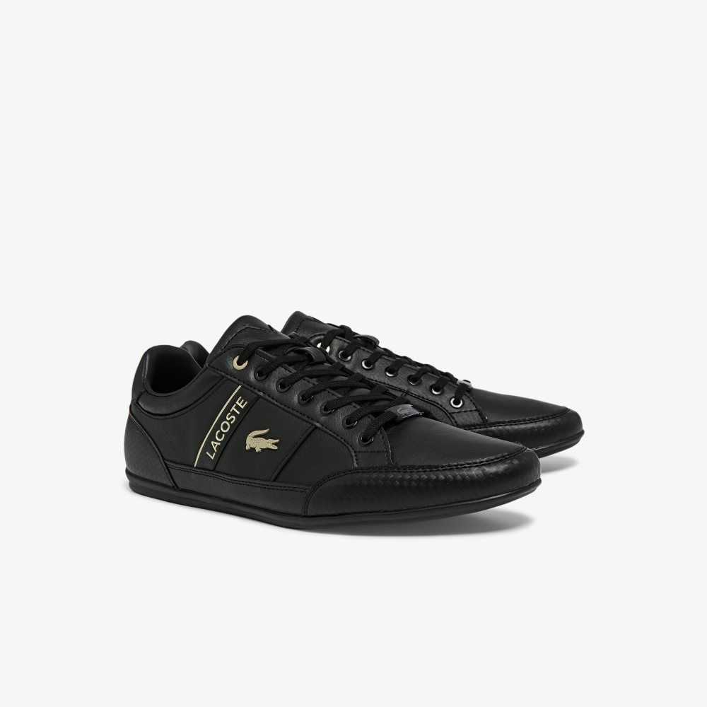 Lacoste Chaymon Leather Sneakers Blk/Blk | AXF-147089