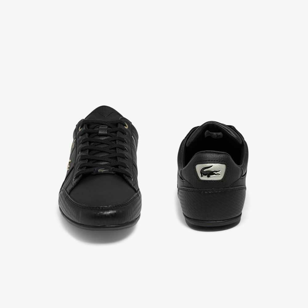 Lacoste Chaymon Leather Sneakers Blk/Blk | AXF-147089