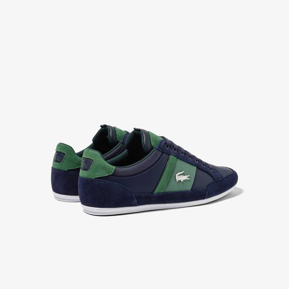 Lacoste Chaymon Leather Sneakers Navy/Green | TYB-514239