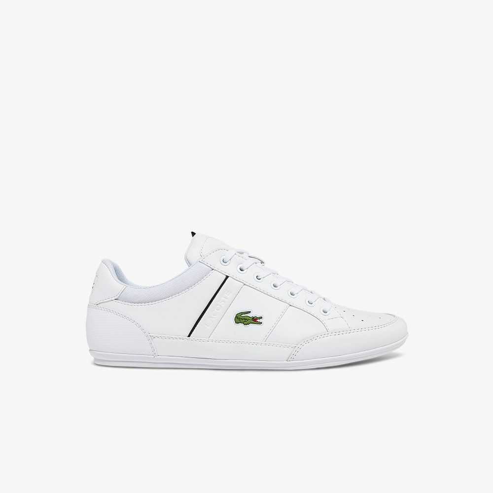 Lacoste Chaymon Leather Sneakers White/Black | WIG-780649