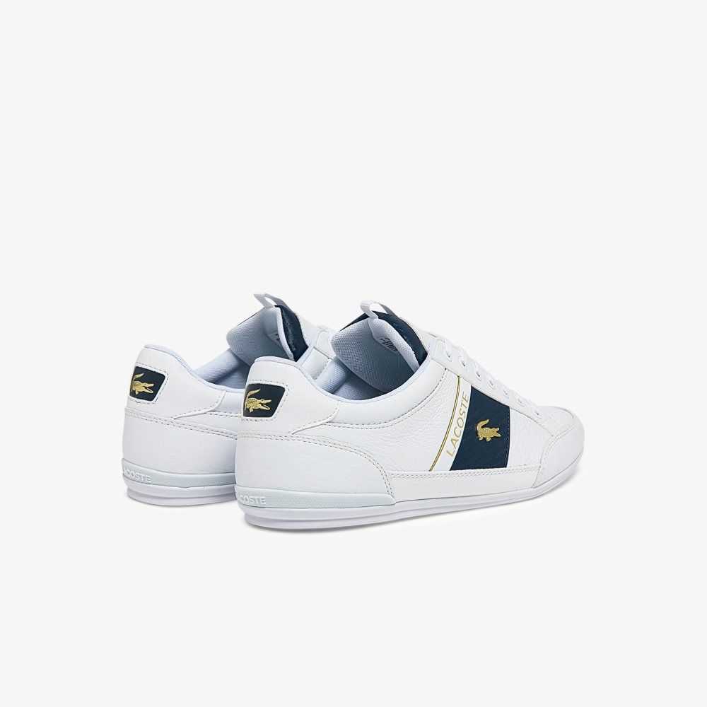 Lacoste Chaymon Leather and Carbon Fiber Sneakers White/White | PQK-560174