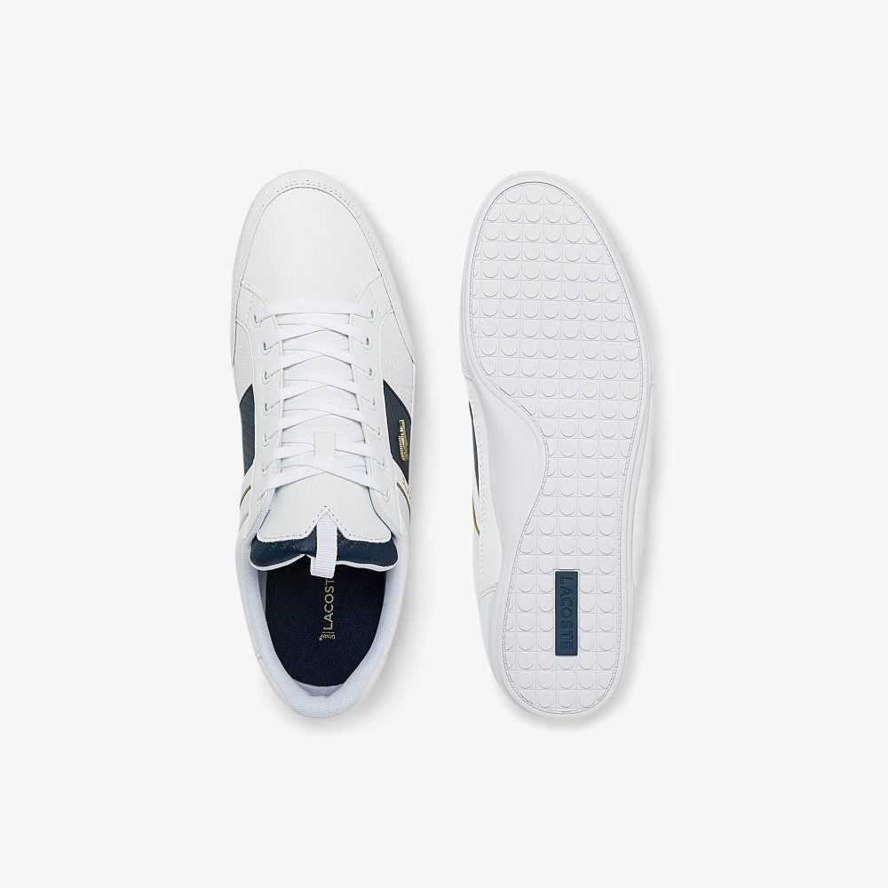 Lacoste Chaymon Leather and Carbon Fiber Sneakers White/White | PQK-560174