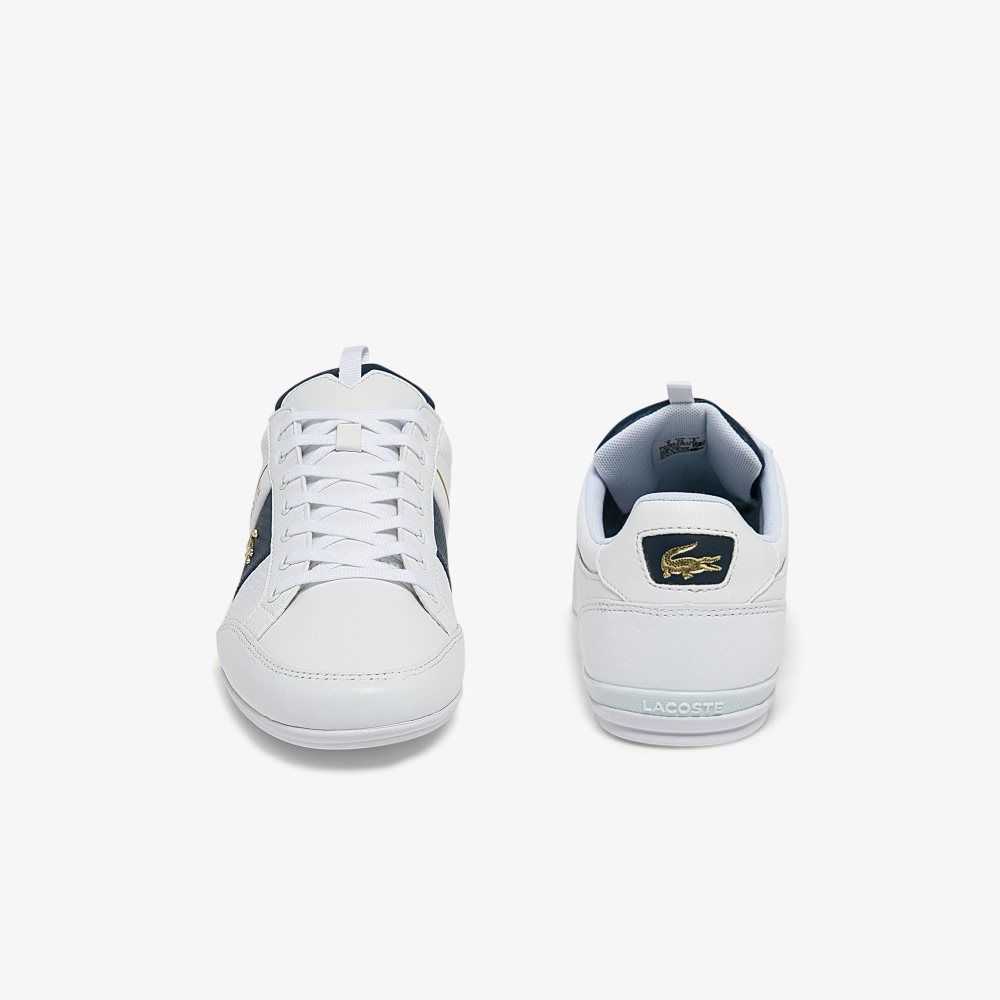 Lacoste Chaymon Leather and Carbon Fiber Sneakers White/White | PQK-560174