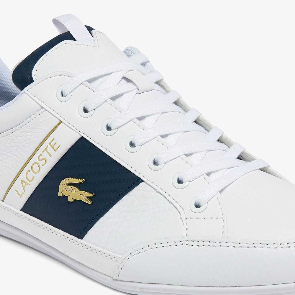 Lacoste Chaymon Leather and Carbon Fiber Sneakers White/White | PQK-560174