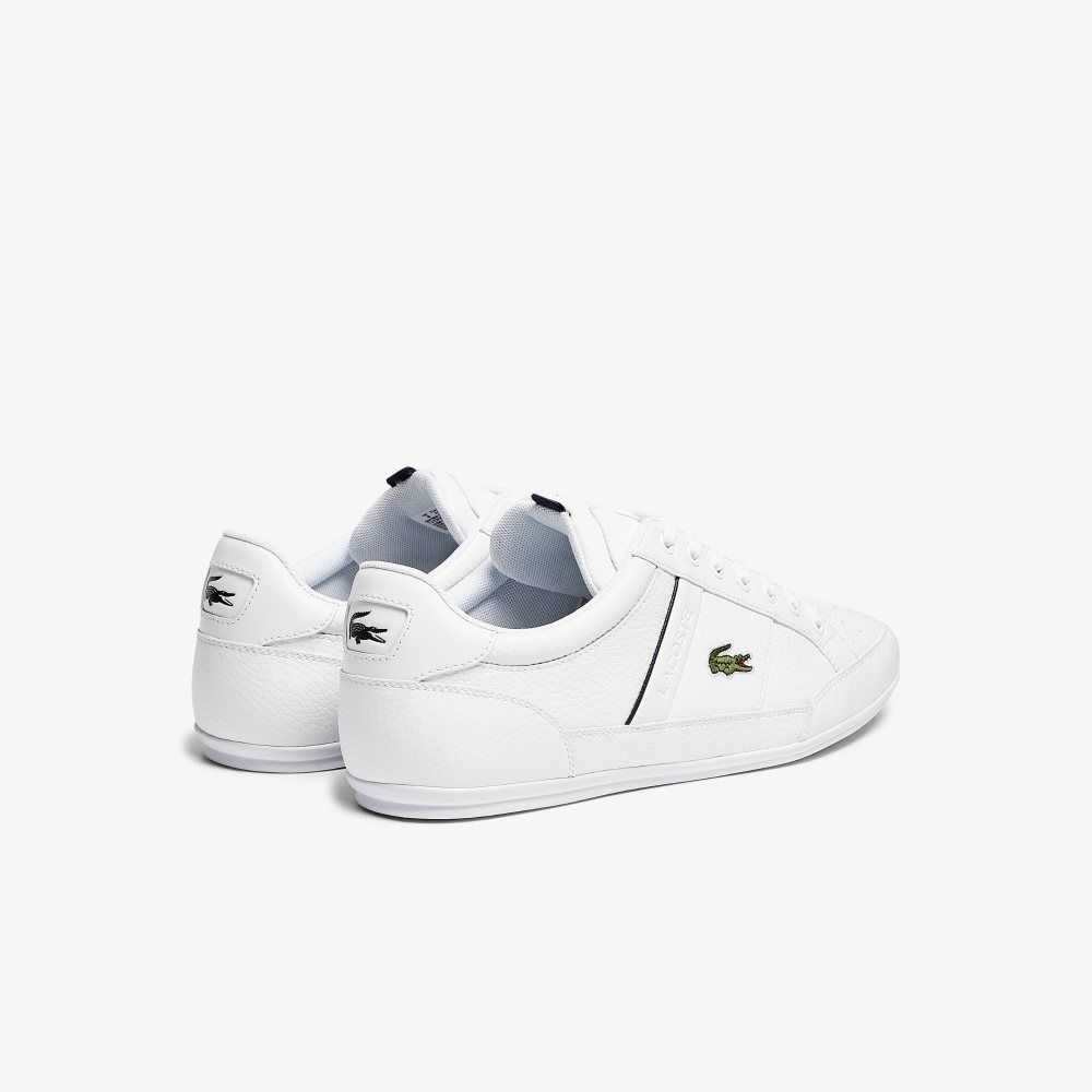 Lacoste Chaymon Leather and Synthetic Sneakers White / Navy | GJU-524867