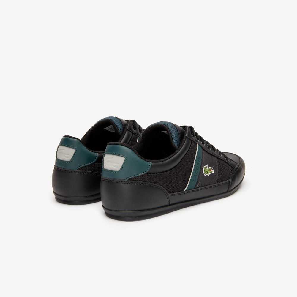 Lacoste Chaymon Synthetic And Textile Sneakers Black/Dark Green | LFI-572061