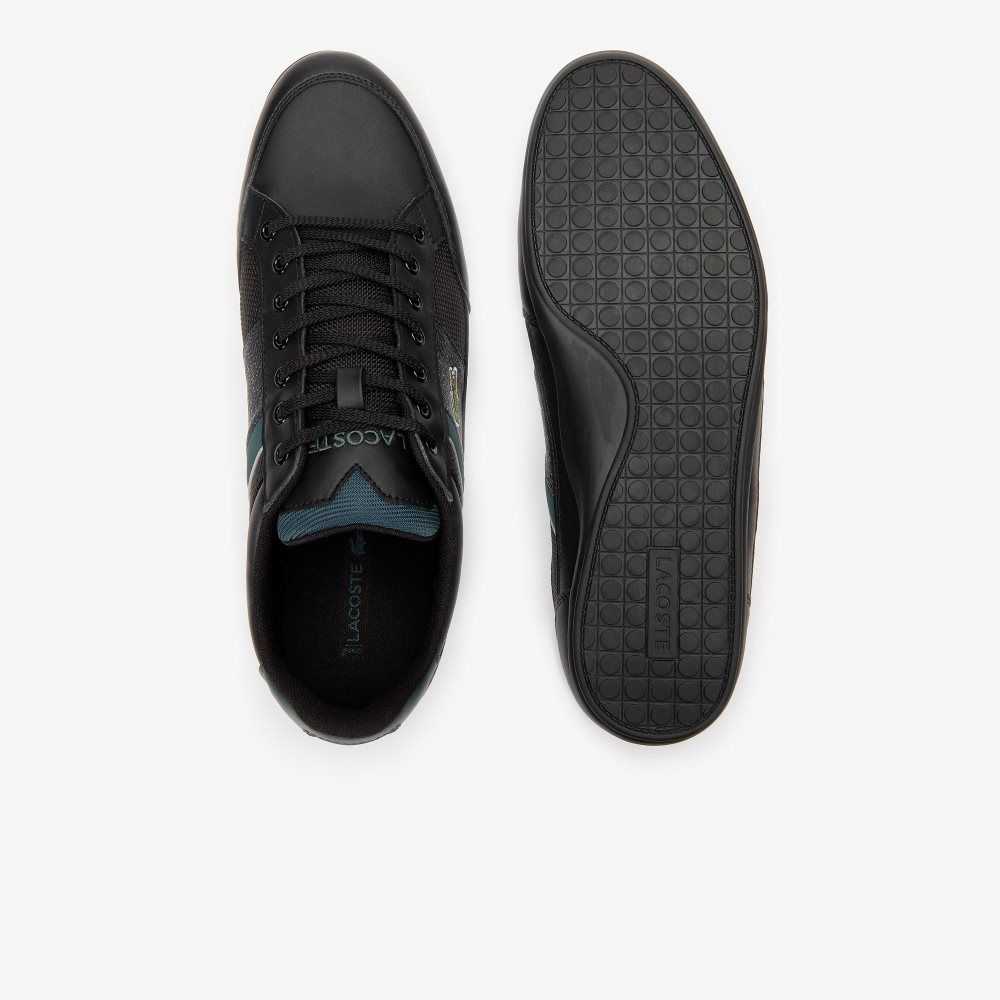 Lacoste Chaymon Synthetic And Textile Sneakers Black/Dark Green | LFI-572061