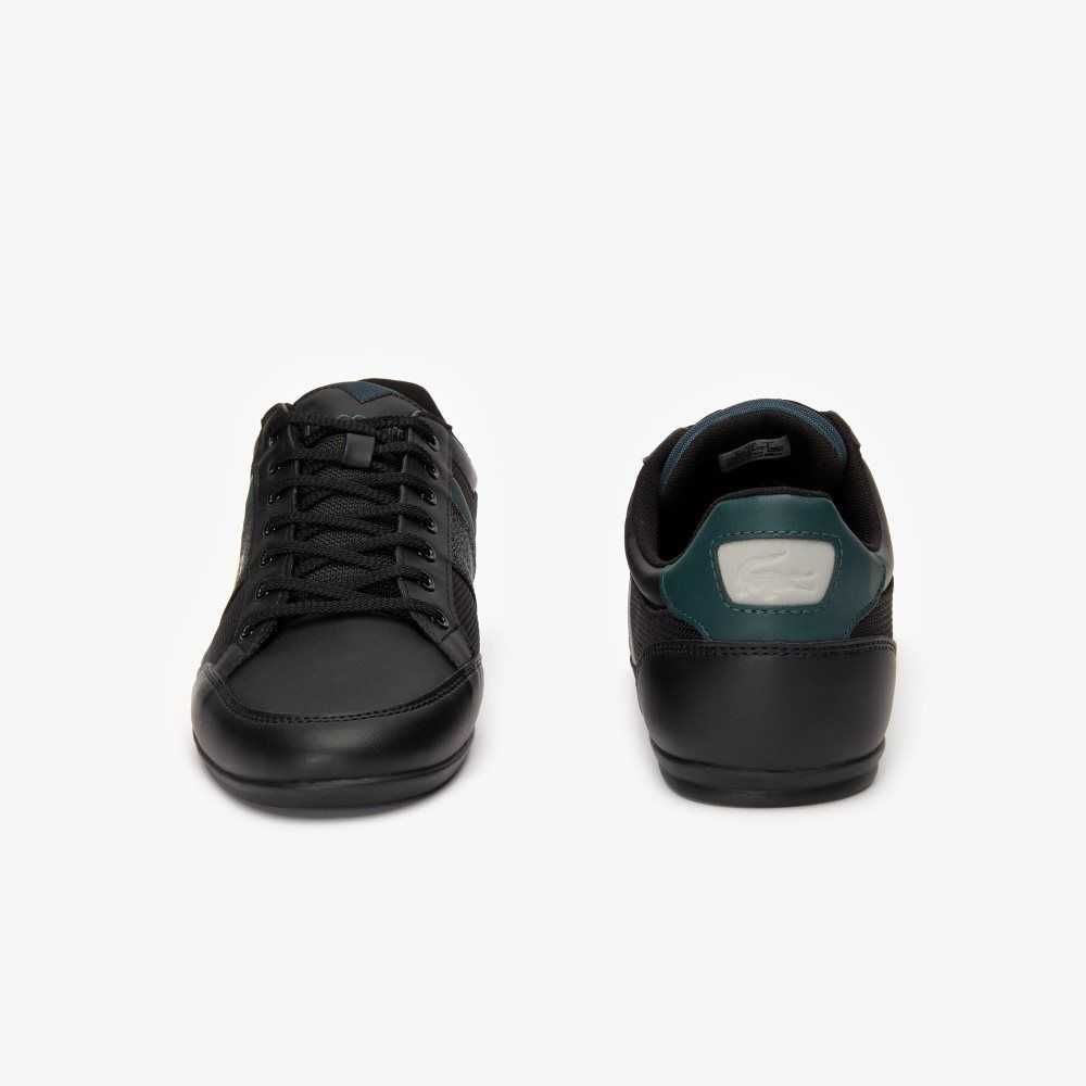 Lacoste Chaymon Synthetic And Textile Sneakers Black/Dark Green | LFI-572061