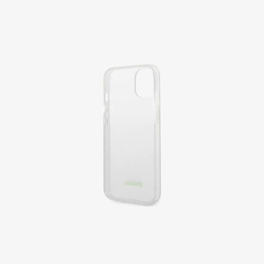 Lacoste Checkerboard Print iPhone 14 Case White | HSQ-801537