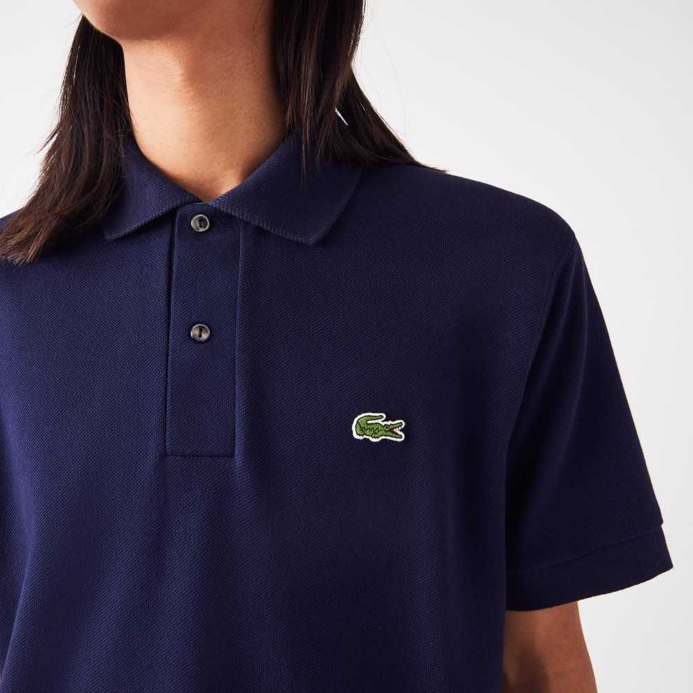 Lacoste Classic Fit Heavy Cotton Pique L.12.21 Polo Navy Blue | UQX-028453