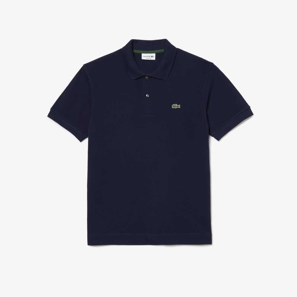 Lacoste Classic Fit Heavy Cotton Pique L.12.21 Polo Navy Blue | UQX-028453