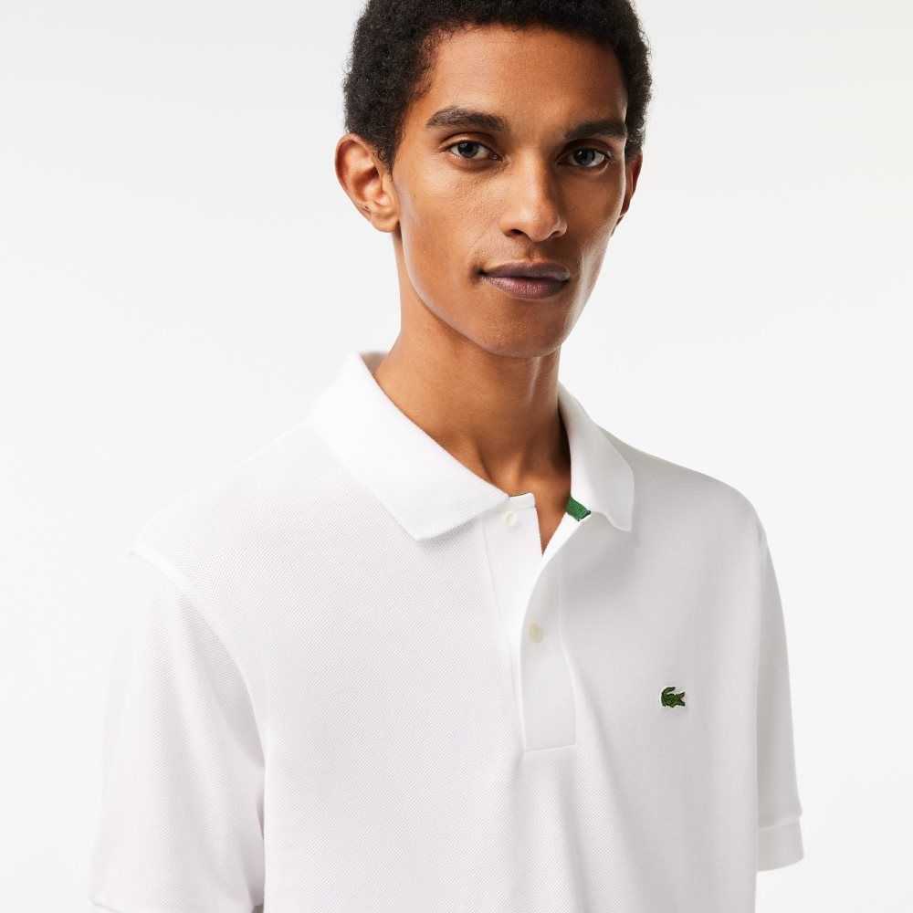 Lacoste Classic Fit Heavy Cotton Pique L.12.21 Polo White | WKD-183972