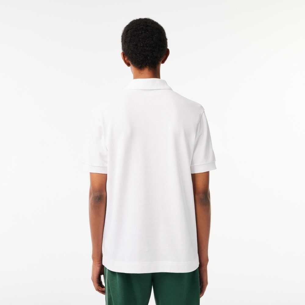 Lacoste Classic Fit Heavy Cotton Pique L.12.21 Polo White | WKD-183972