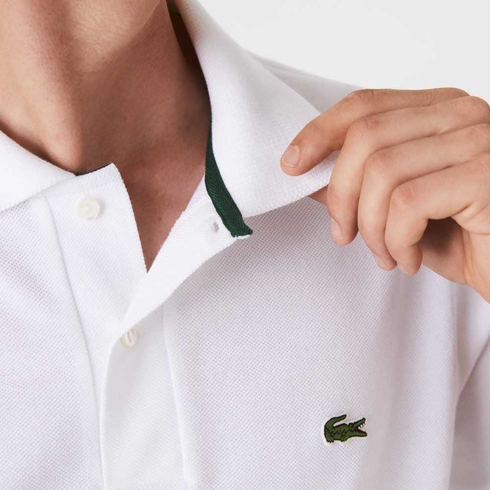 Lacoste Classic Fit Heavy Cotton Pique L.12.21 Polo White | WKD-183972