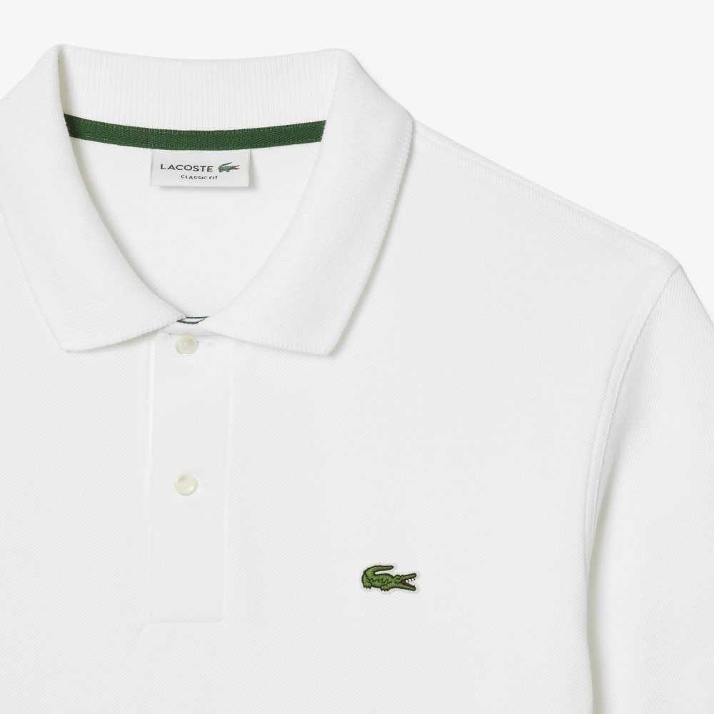 Lacoste Classic Fit Heavy Cotton Pique L.12.21 Polo White | WKD-183972