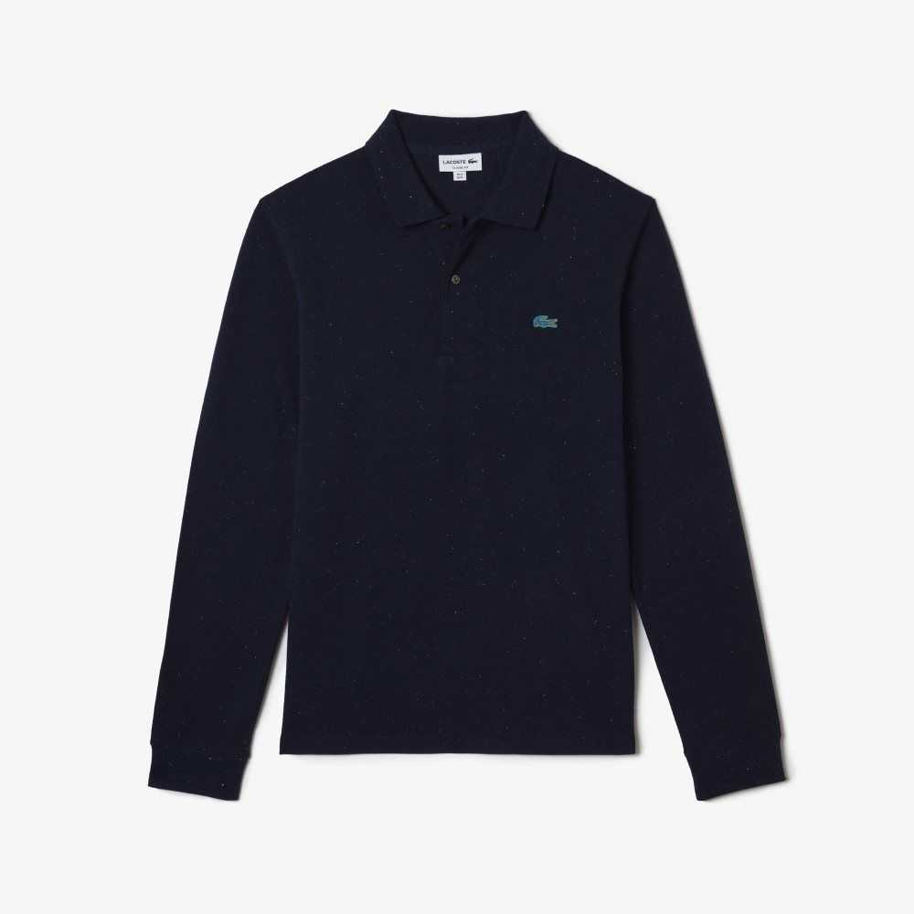 Lacoste Classic Fit Speckled Print Polo Navy Blue | QAB-407183