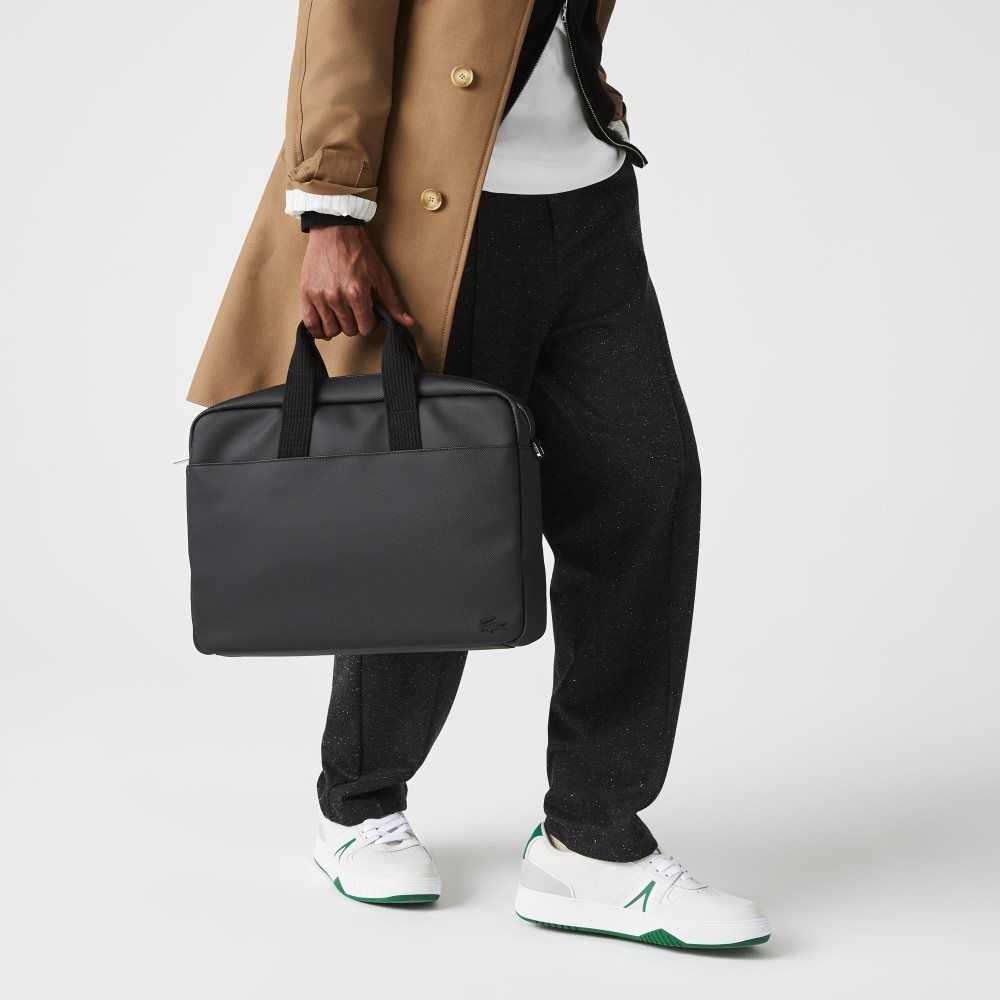 Lacoste Classic Petit Pique Computer Bag Black | SOQ-501942