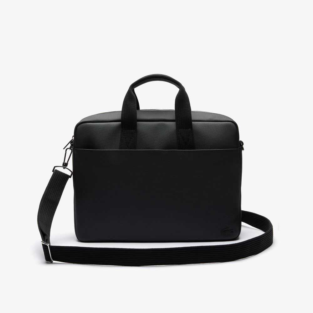 Lacoste Classic Petit Pique Computer Bag Black | SOQ-501942