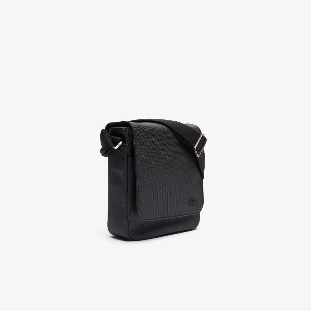 Lacoste Classic Petit Pique Flap Bag Black | PIN-369125