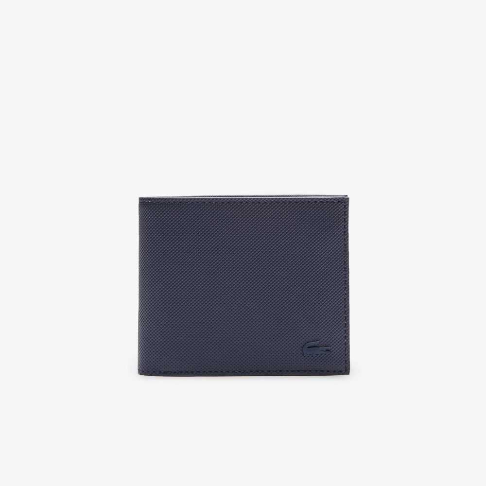 Lacoste Classic Petit Pique Three Card Wallet Peacoat | ZNY-719635