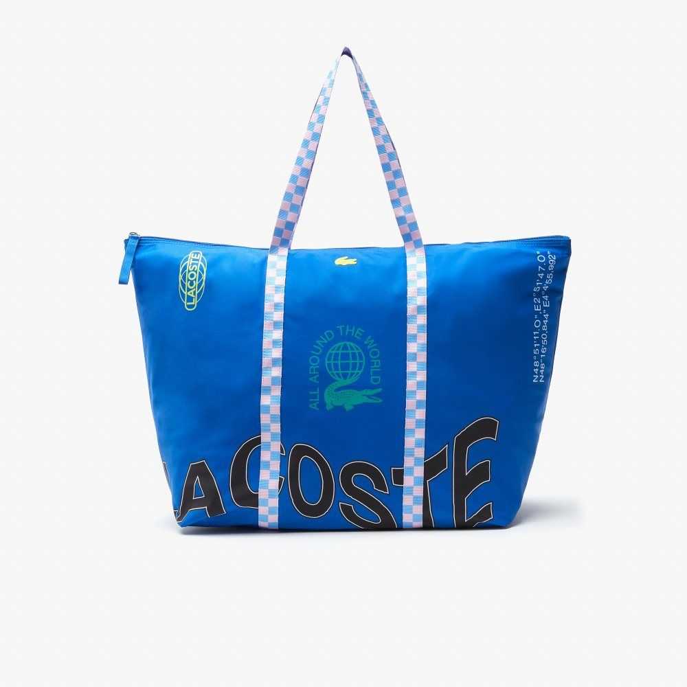 Lacoste Collapsible Weekend Bag Marina Allover | JZD-503812