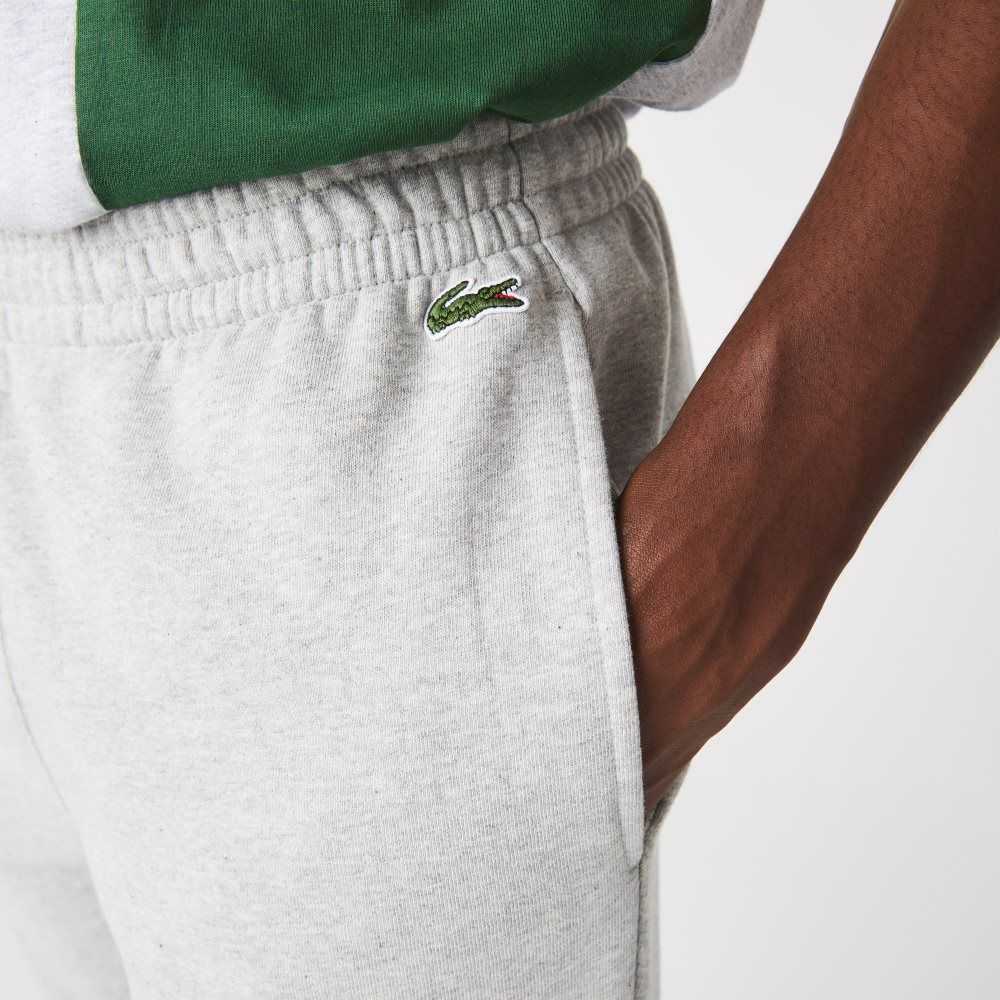 Lacoste Colorblock Cotton Fleece Blend Jogging Pants Grey Chine / Blue / Green | IDP-287695