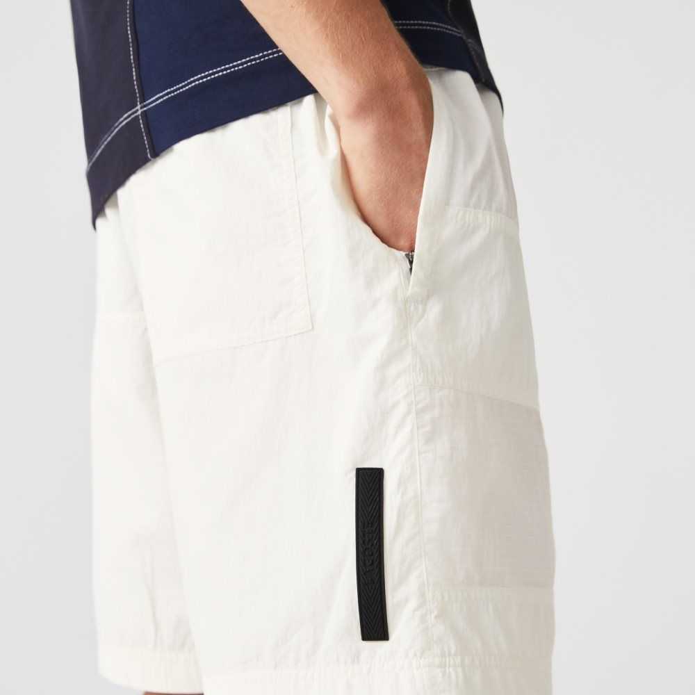 Lacoste Colorblock Patchwork Effect Shorts White | GPU-320468