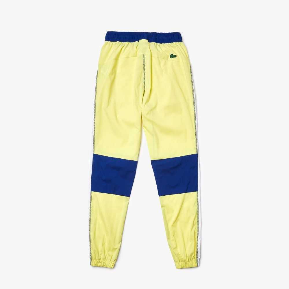 Lacoste Colorblock Tracksuit Style Pants Flashy Yellow / White / Blue | QAT-637089