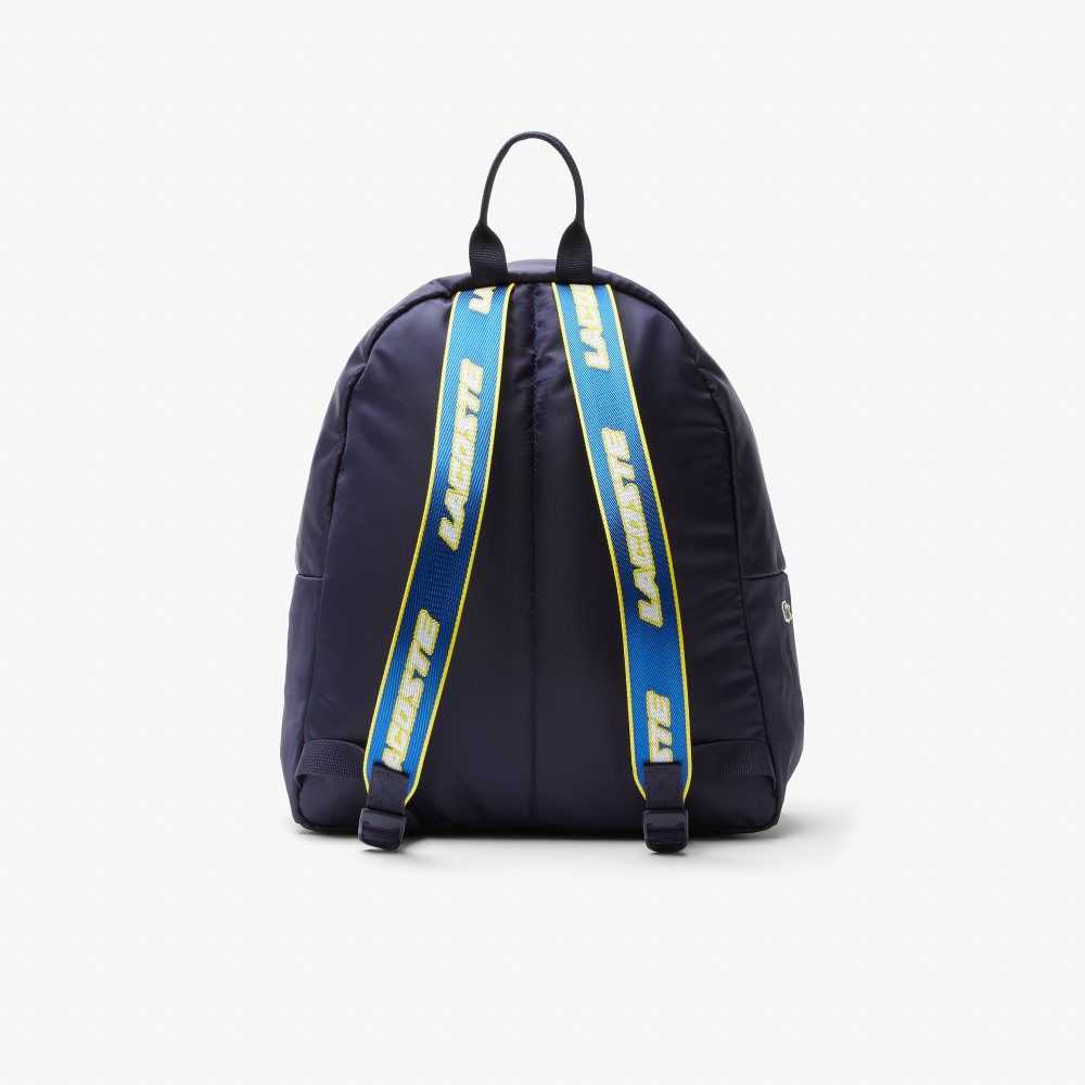 Lacoste Comic Print Backpack Marine 166 Marina | PNL-845271