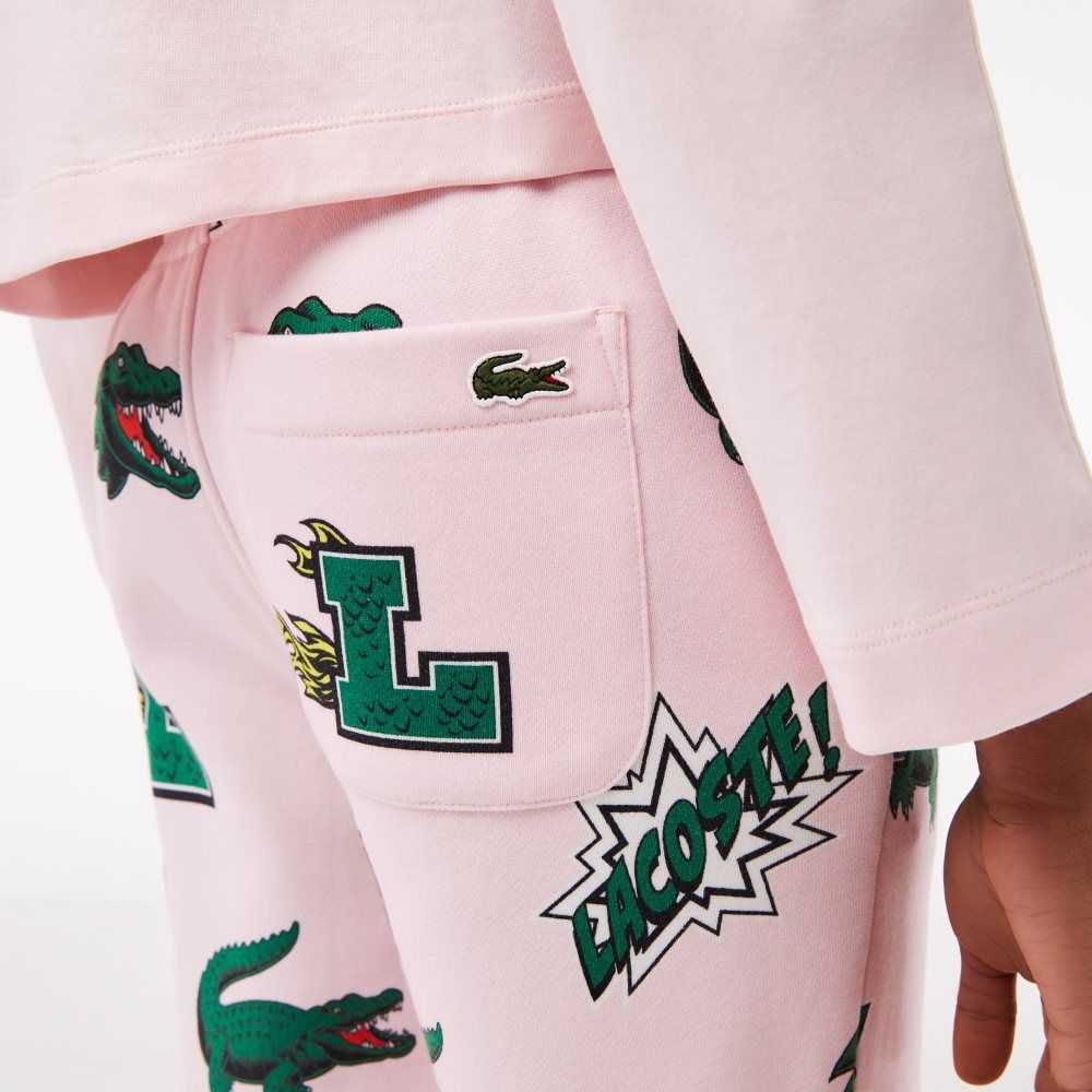 Lacoste Comic Print Trackpants Light Pink | HKV-318642