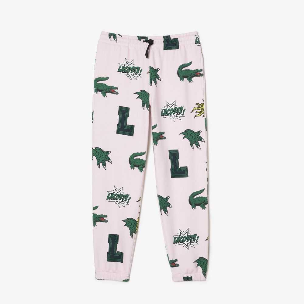 Lacoste Comic Print Trackpants Light Pink | HKV-318642