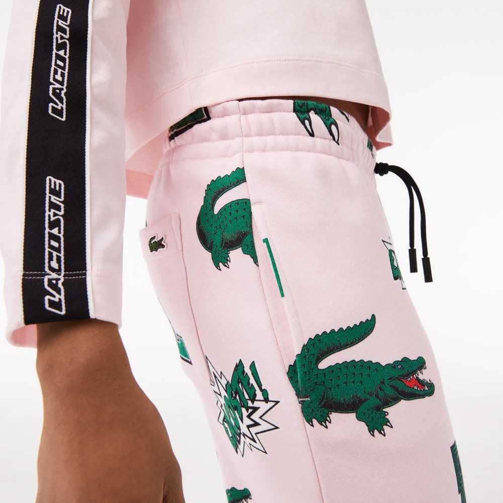 Lacoste Comic Print Trackpants Light Pink | HKV-318642