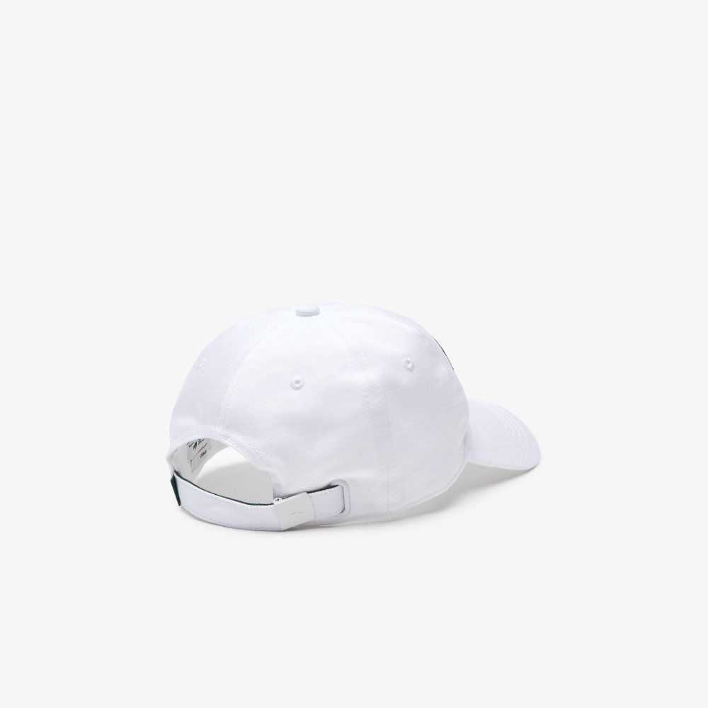 Lacoste Contrast Badge Cap White | NDU-058732