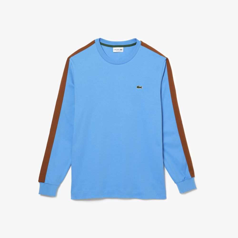 Lacoste Contrast Band T-Shirt Blue | ONJ-069723