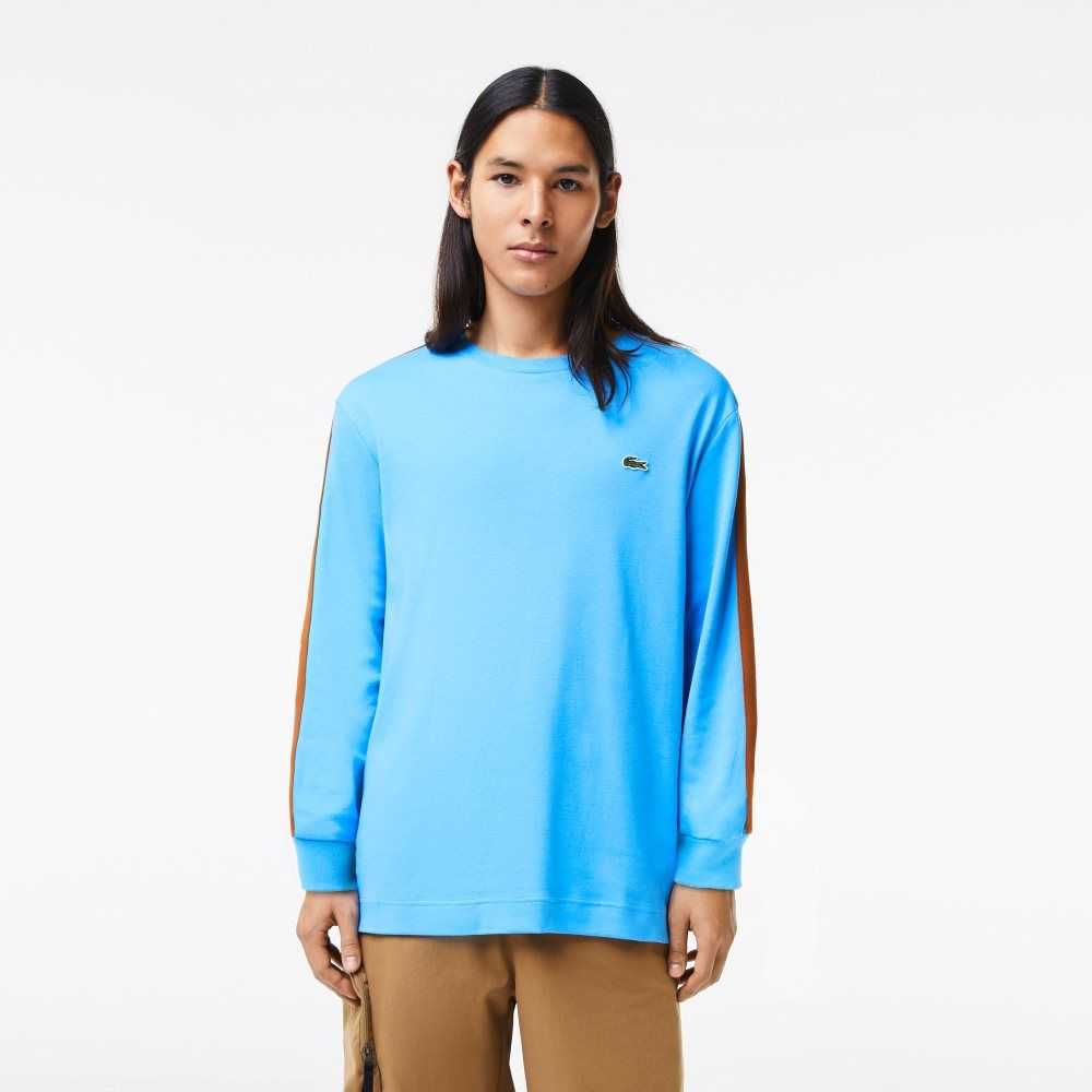 Lacoste Contrast Band T-Shirt Blue | ONJ-069723